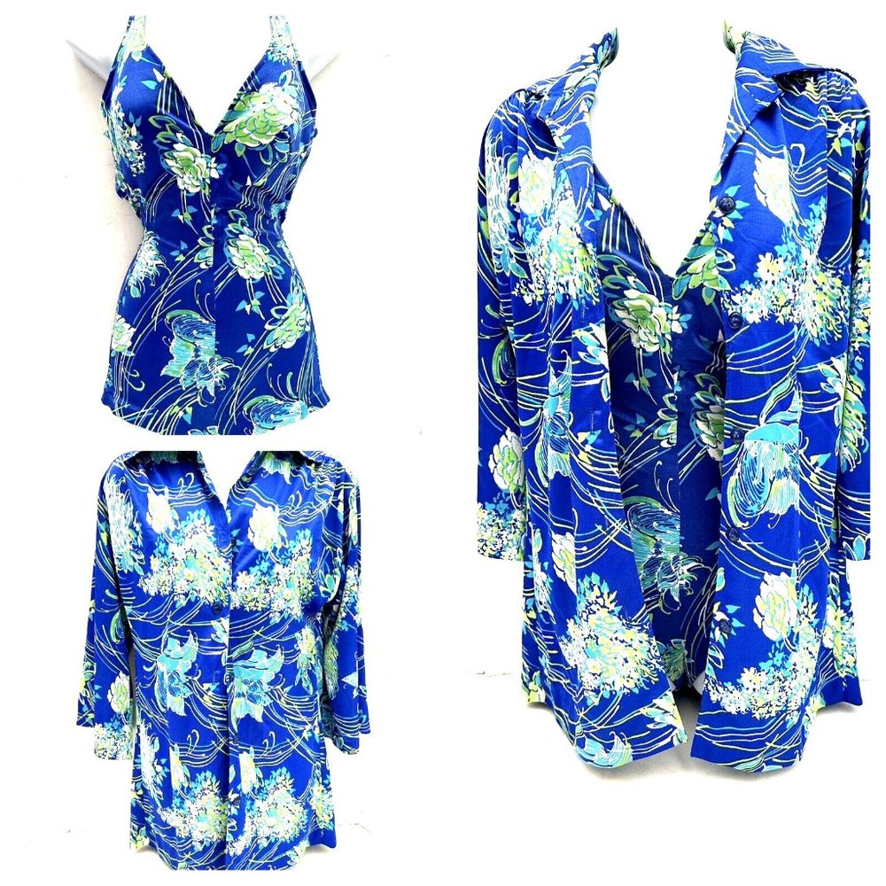 Vintage, Mod, Jantzen One Piece Swimsuit and Matching Cover Up Set Size 12/Med